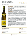 2022 Gustave Lorentz Riesling Reserve – Fact Sheet