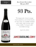 2019 Georges Duboeuf Jean Ernest Descombes Morgon – 93 points, James Suckling – Accolade Sell Sheet