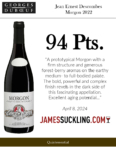 2022 Georges Duboeuf Jean Ernest Descombes Morgon – 94 points, James Suckling – Accolade Sell Sheet