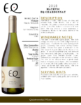 2018 Matetic Vineyards EQ ‘Quartz’ Chardonnay – Fact Sheet