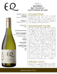 2021 Matetic Vineyards EQ ‘Coastal’ Sauvignon Blanc – Fact Sheet