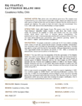 2022 Matetic Vineyards EQ ‘Coastal’ Sauvignon Blanc – Fact Sheet