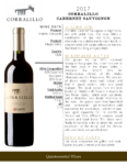2017 Matetic Vineyards Corralillo Cabernet Sauvignon – Fact Sheet