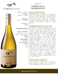 2017 Matetic Vineyards Corralillo Chardonnay – Fact Sheet