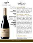 2017 Matetic Vineyards Corralillo Pinot Noir – Fact Sheet