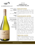 2020 Matetic Vineyards Corralillo Sauvignon Blanc – Fact Sheet