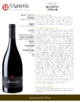2016 Matetic Syrah – Fact Sheet