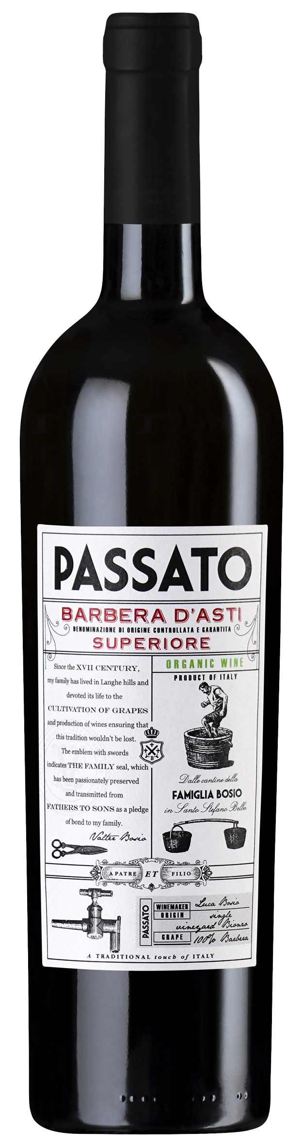 Passato Barbera d’Asti Superiore, Made with Organic Grapes - Bottle - Non-Vintage