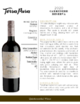 2020 TerraPura Reserva Carménère – Fact Sheet