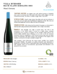 2022 Villa Huesgen Blue Slate Riesling – Fact Sheet