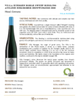 2020 Villa Huesgen Noble Sweet Riesling Auslese Enkircher Zeppwingerz – Fact Sheet