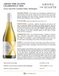 2020 Among the Giants Chardonnay – Fact Sheet