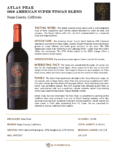 2020 Atlas Peak American Super Tuscan Blend – Fact Sheet