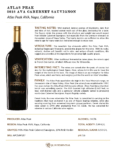 2018 Atlas Peak AVA Cabernet Sauvignon – Fact Sheet