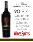 2018 Atlas Peak Napa Valley Cabernet Sauvignon – 90 points, Wine & Spirits – Accolade Sell Sheet