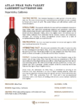 2022 Atlas Peak Napa Valley Cabernet Sauvignon – Fact Sheet