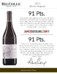 2017 Bel Colle Barolo DOCG Simposio – Accolades Sell Sheet
