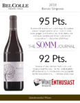 2018 Bel Colle Barolo DOCG Simposio – Accolades Sell Sheet