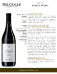 2018 Bel Colle Barolo Bussia – Fact Sheet