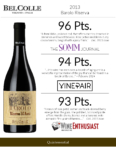 2013 Bel Colle Barolo DOCG Riserva – Accolades Sell Sheet