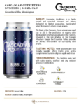 Cascadian Outfitters Bubbles 335mL Can – Fact Sheet