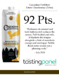 Cascadian Outfitters Chardonnay 1L Tetra – 92 points, Tasting Panel – Accolade Sell Sheet