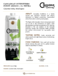 Cascadian Outfitters Pinot Grigio 1L Tetra – Fact Sheets