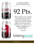 Cascadian Outfitters Red Blend 335mL Can – 92 points, Tasting Panel – Accolade Sell Sheet