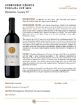 2022 Cortonesi Lèonus Toscana IGT – Fact Sheet