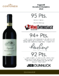 2018 Cortonesi Poggiarelli Brunello di Montalcino  – Accolade Sell Sheet