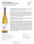2022 Count Karolyi Grüner Veltliner – Fact Sheet