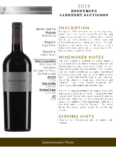 2019 Eponymous Cabernet Sauvignon – Fact Sheet