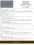 Eponymous Cabernet Sauvignon – Press Highlights