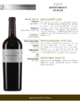 2020 Eponymous Syrah – Fact Sheet