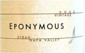 Eponymous Syrah – Front Label – Non-Vintage