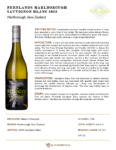 2023 Fernlands Sauvignon Blanc – Fact Sheet