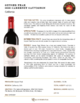 2020 Geyser Peak Cabernet Sauvignon – Fact Sheet