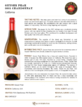 2021 Geyser Peak Chardonnay – Fact Sheet