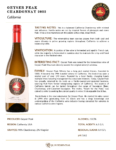2022 Geyser Peak Chardonnay – Fact Sheet