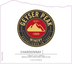 Geyser Peak Chardonnay – Front Label – Non-Vintage