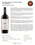 2019 Geyser Peak Walking Tree Merlot – Fact Sheet