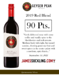 2019 Geyser Peak Red Blend – 90 points, James Suckling – Accolade Sell Sheet