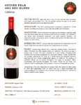 2021 Geyser Peak Red Blend – Fact Sheet