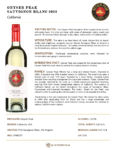 2022 Geyser Peak Sauvignon Blanc – Fact Sheet