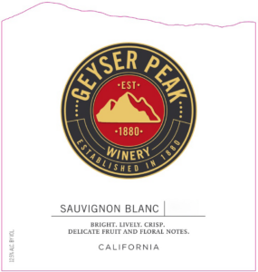 Geyser Peak Sauvignon Blanc – Front Label – Non-Vintage