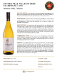2023 Geyser Peak Walking Tree Chardonnay – Fact Sheet