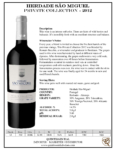 2012 Herdade de São Miguel Private Collection – Fact Sheet