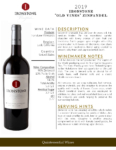 2019 Ironstone Old Vine Zinfandel – Fact Sheet