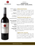 2021 Ironstone Old Vine Zinfandel – Fact Sheet
