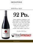 2020 Ironstone Petite Sirah – 92 points, Wine Enthusiast – Accolade Sell Sheet